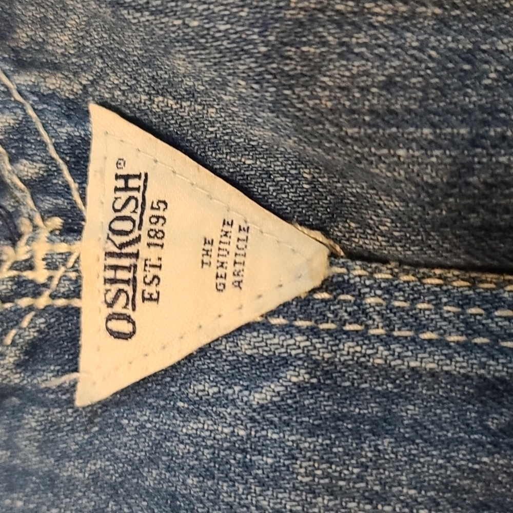 OshKosh Toddler Girl's Denim Overall Dress Pockets Size 24 months EUC - Picture 6 of 10